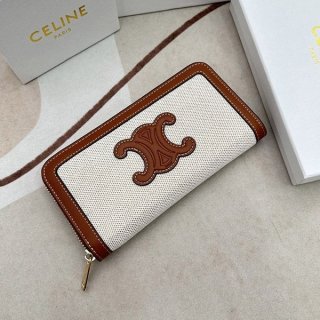Celine Large Zip Wallet, loved by many celebrities, Replica Natural Cet42080