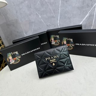 Very popular!! New color Prada brushed leather wallet replica puw31659