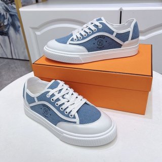 New color * Hermes Get Up fake full calf leather sneakers erz38434