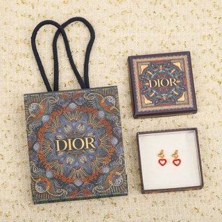 Eye-catching color Dior TRIBALES "CD" heart earrings copy dey40524