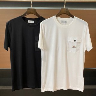 Rare Moncler logo T-shirt copy black & white mox57308