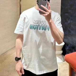 Nice Louis Vuitton LV printed T-shirt fake white vuj49895