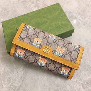 ☆Gucci☆ EXO-KAI collaboration bear print long wallet replica 660509 2YSAG 8695