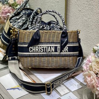 Extremely hard to find Dior copy wicker oblique basket bag dew18929