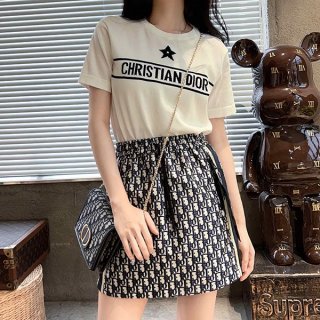 Casual yet stylish? Dior logo cotton T-shirt replica 323T06A4414_X0200
