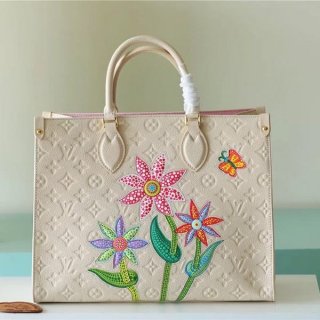 Classic Louis Vuitton LV×YK On the Go MM Replica Tote Bag vuk47973