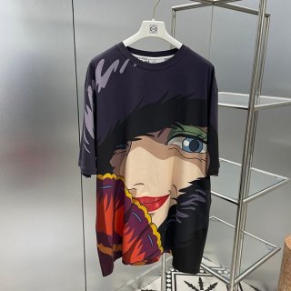 Limited collaboration Loewe x Ghibli Howl's Moving Castle T-shirt replica cotton loz28653
