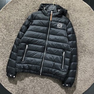 Rare color Loewe cotton hooded puffer jacket replica loz75843
