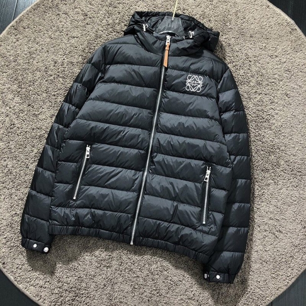 Rare color Loewe cotton hooded puffer jacket replica loz75843