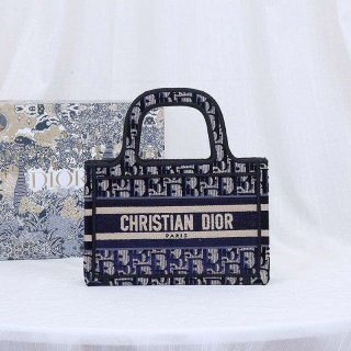 Very popular all over the world? Dior copy book tote mini bag Dior oblique embroidery dem82637