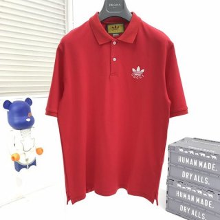 Rare collaboration Gucci x Adidas copy cotton pique polo shirt gue24788