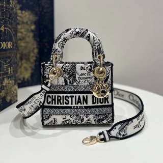 Very popular all over the world? Lady Dior replica D-LITE mini bag embroidery del82693