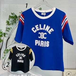 n-grade Recommended Celine short sleeve boxy T-shirt fake Triomphe 2 colors Cef23777