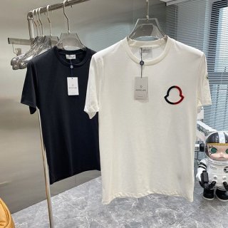 Cheap Moncler replica with tracking, logo cotton crew neck T-shirt, 2 colors, moy51008