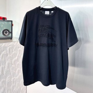Stylish Burberry Logo T-Shirt Replica Black Bam66981
