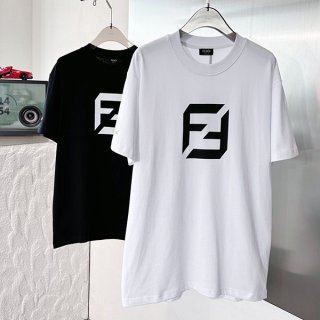 ★Safe shipping with tracking Fendi sequin logo T-shirt copy 2 colors feu42766