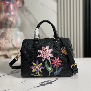 Perfect gift idea: Louis Vuitton collaboration LV x YK Speedy Bandouliere 25 replica bag M46415