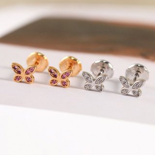 Immediate delivery Graff Replica Pavé Butterfly Diamond Petite Stud Earrings RGE1563