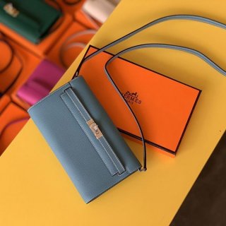 Hermes Replica Epson Kelly To Go Long Wallet Shadow Blue ERC55421