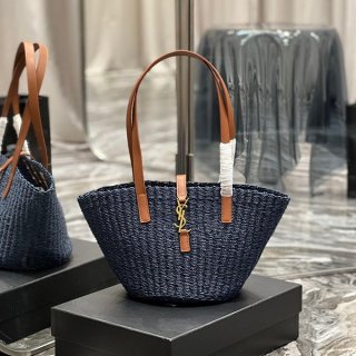 Yves Saint Laurent Replica Panier Medium Crochet Raffia Tote Bag San00360