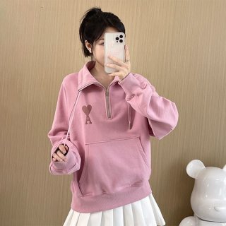 Ami Paris half-zip sweatshirt replica ams77014