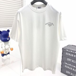 ★Japan!! Popular! Dior T-shirt copy CD embroidery collaboration lion oversized dex24232
