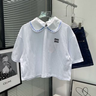 Rare Miu Miu Cotton Jersey Long Sleeve T-Shirt Replica mye96721