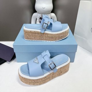 Rare Prada Rubber Wedge Platform Sandals Replica pua00525