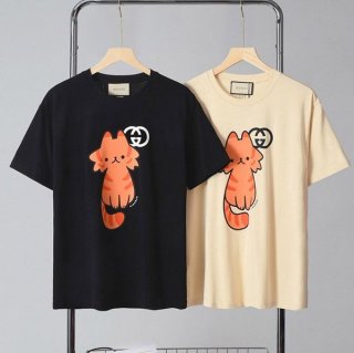 Eye-catching color Gucci printed cotton T-shirt replica gua50728