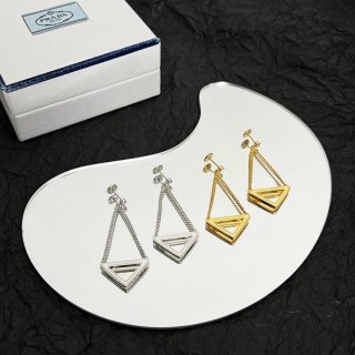Prada Triangle Earrings Replica 2 Colors puq93153
