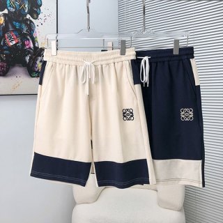 Very popular! Loewe shorts copy cotton black/white log94612