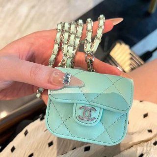 Hard to find fake Chanel Airpod case Tiffany Blue earphone case shg62733