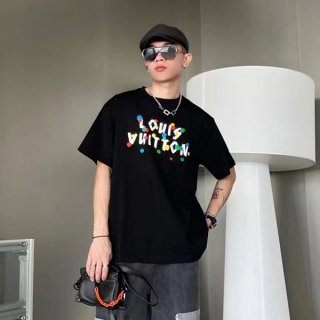 Louis Vuitton Yayoi Kusama Replica Logo T-shirt with Tracking vur81275