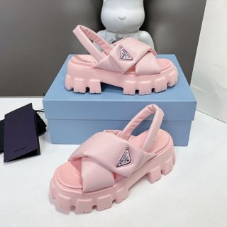Rare Replica Prada Monolith Padded Nappa Leather Sandals pub36997