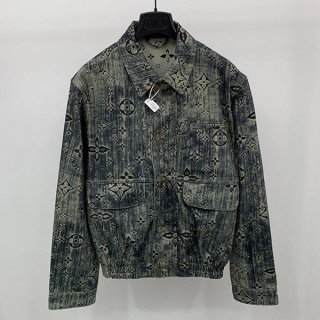 Express delivery Louis Vuitton Monogram Denim Jacket Replica vux44381