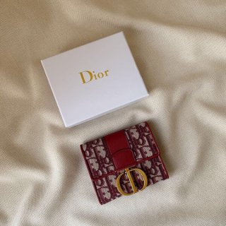 Free shipping Dior Oblique Caro fake folding wallet dek19216