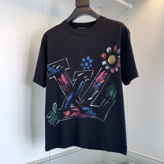 Classic Louis Vuitton T-shirt graphite copy vua19022