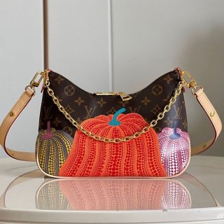 The second Kusama collaboration! Louis Vuitton shoulder bag replica pumpkin M46470