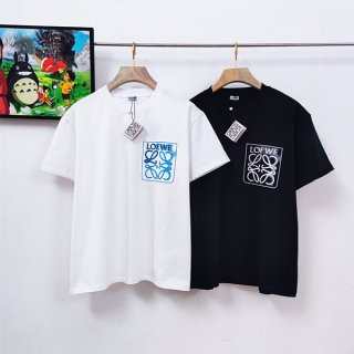 LOEWE Anagram Fake Pocket Logo Cotton Short Sleeve T-Shirt Fake H526Y22X25