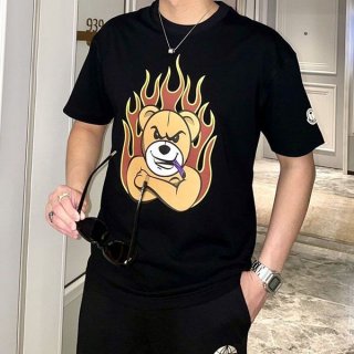 Free shipping Moncler bear motif print copy T-shirt mos51547
