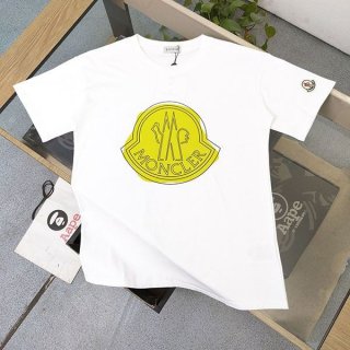 Moncler crew neck printed embroidered logo T-shirt mof94599