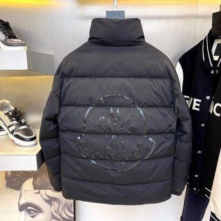 Rare color Moncler down jacket copy with logo black mor03220