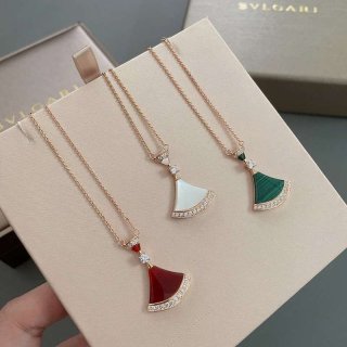 Bvlgari B.zero1 Necklace DIVAS DREAM Replica Rose Gold Diamond Necklace Bux43873