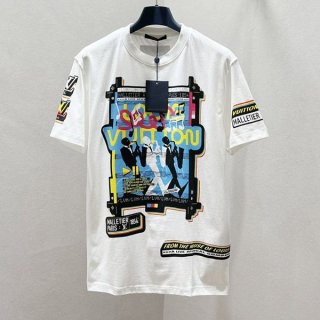 Perfect gift: Louis Vuitton Jazz Flyers short-sleeved T-shirt, fake, cotton, 1AATZH