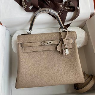 Hermes Kelly replica 25cm inner stitching touch silver hardware erg41646