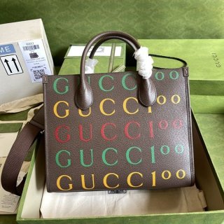 Eye-catching color Gucci 100 small tote bag replica 680956ULGBT2592