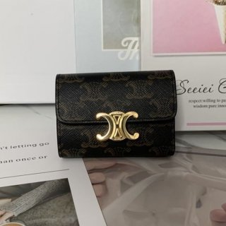 Love at first sight? Celine Compact Wallet with Coin Pocket Folding Wallet Replica Cem12159