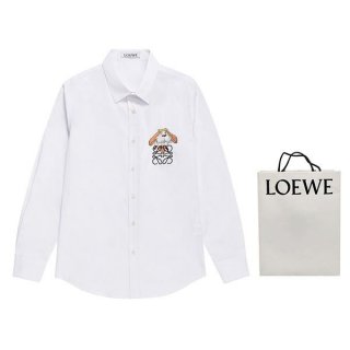 Classic Loewe Replica Asymmetrical Shirt Cotton loy76618