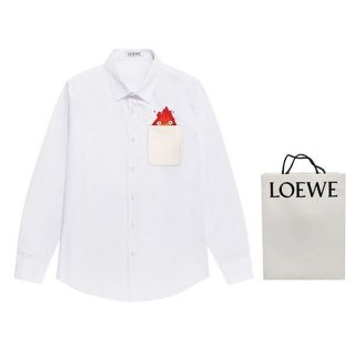 Autumn/Winter Sale Loewe Asymmetrical Shirt Replica Cotton los66476