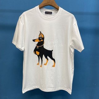 Perfect gift: Louis Vuitton short-sleeve fake cotton logo T-shirt vuq17830